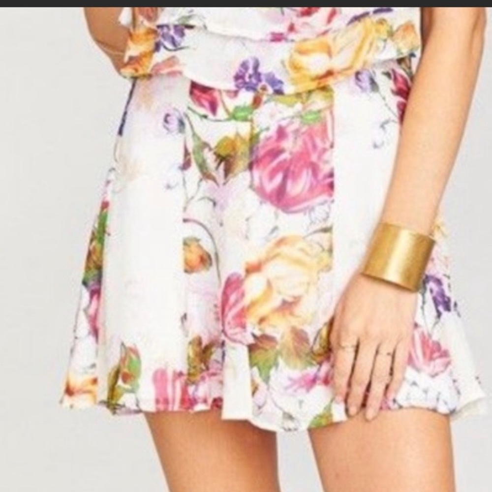 Show Me Your MuMu Foral Mini Skirt M